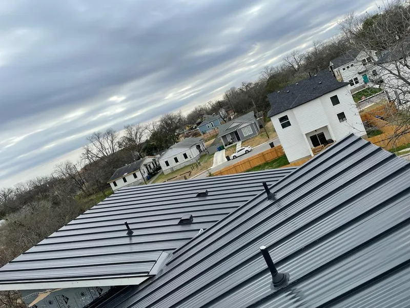 Standing seam metal roof panels with vents for Skylight Repair in San Elizario
